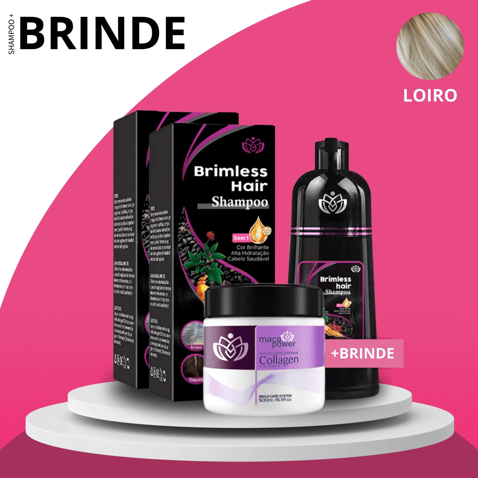 Shampoo Brimless Natural 3 em 1 (Dura até 6 meses!) + BRINDE EXCLUSIVO - Site oficial