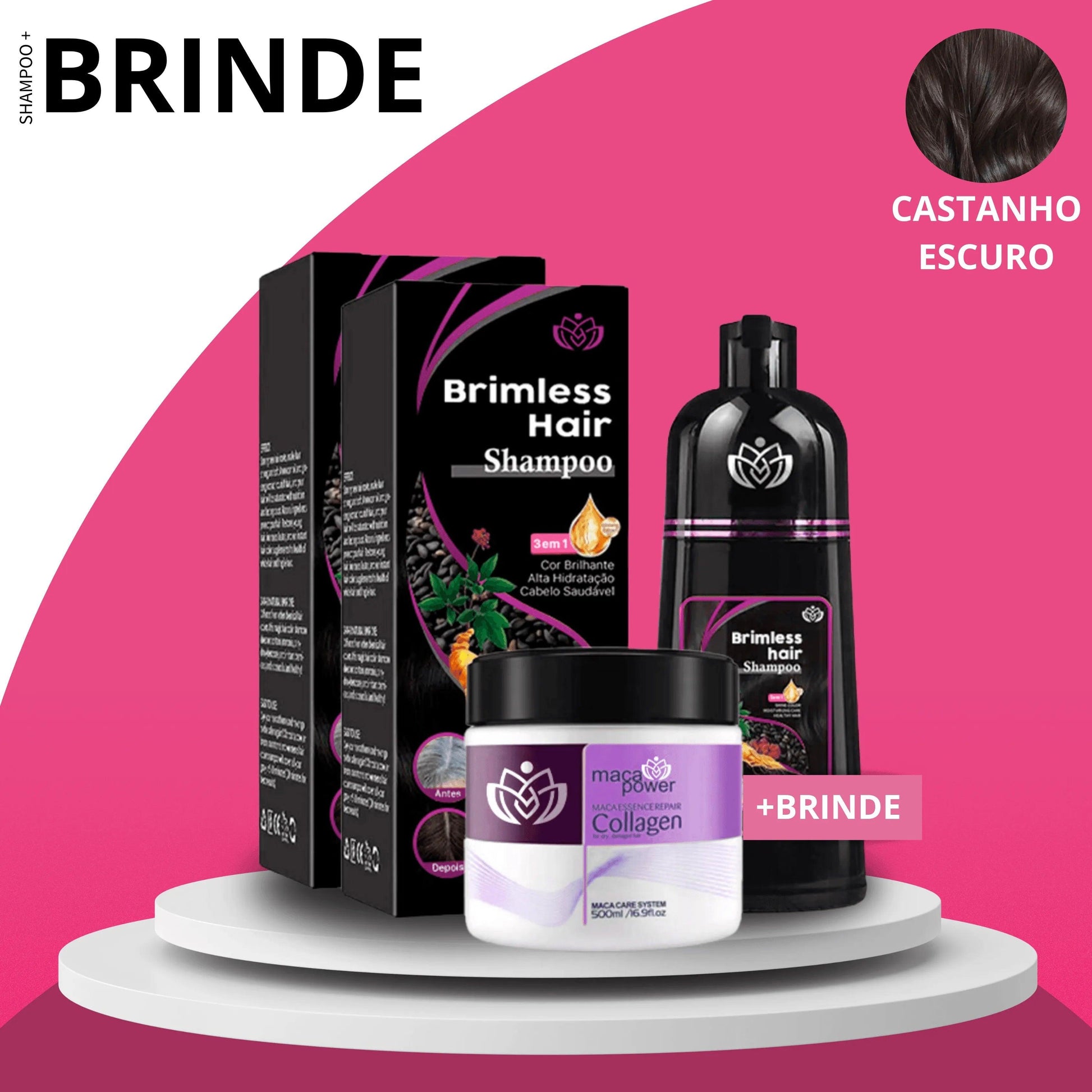 Shampoo Brimless Natural 3 em 1 (Dura até 6 meses!) + BRINDE EXCLUSIVO - Site oficial