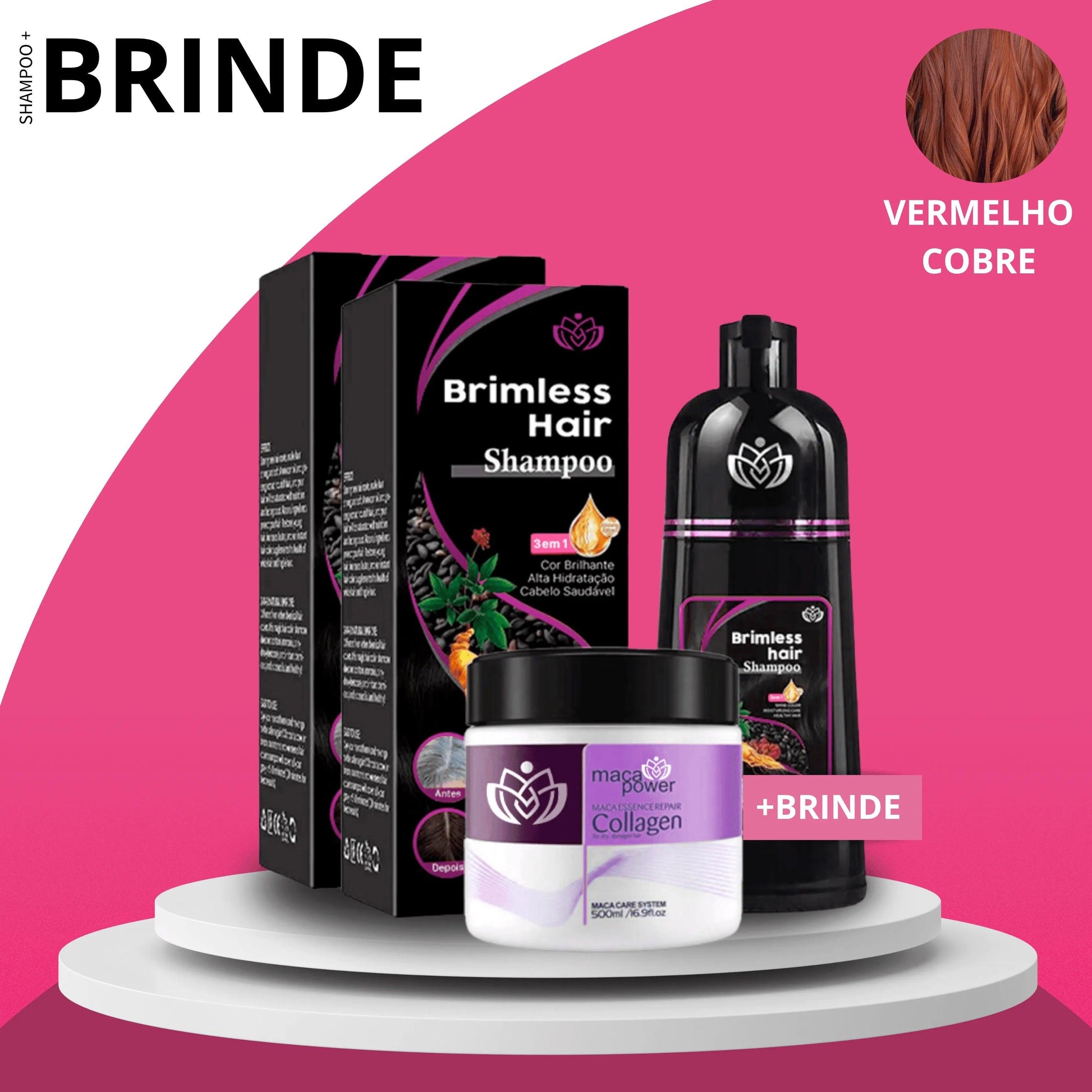 Shampoo Brimless Natural 3 em 1 (Dura até 6 meses!) + BRINDE EXCLUSIVO - Site oficial
