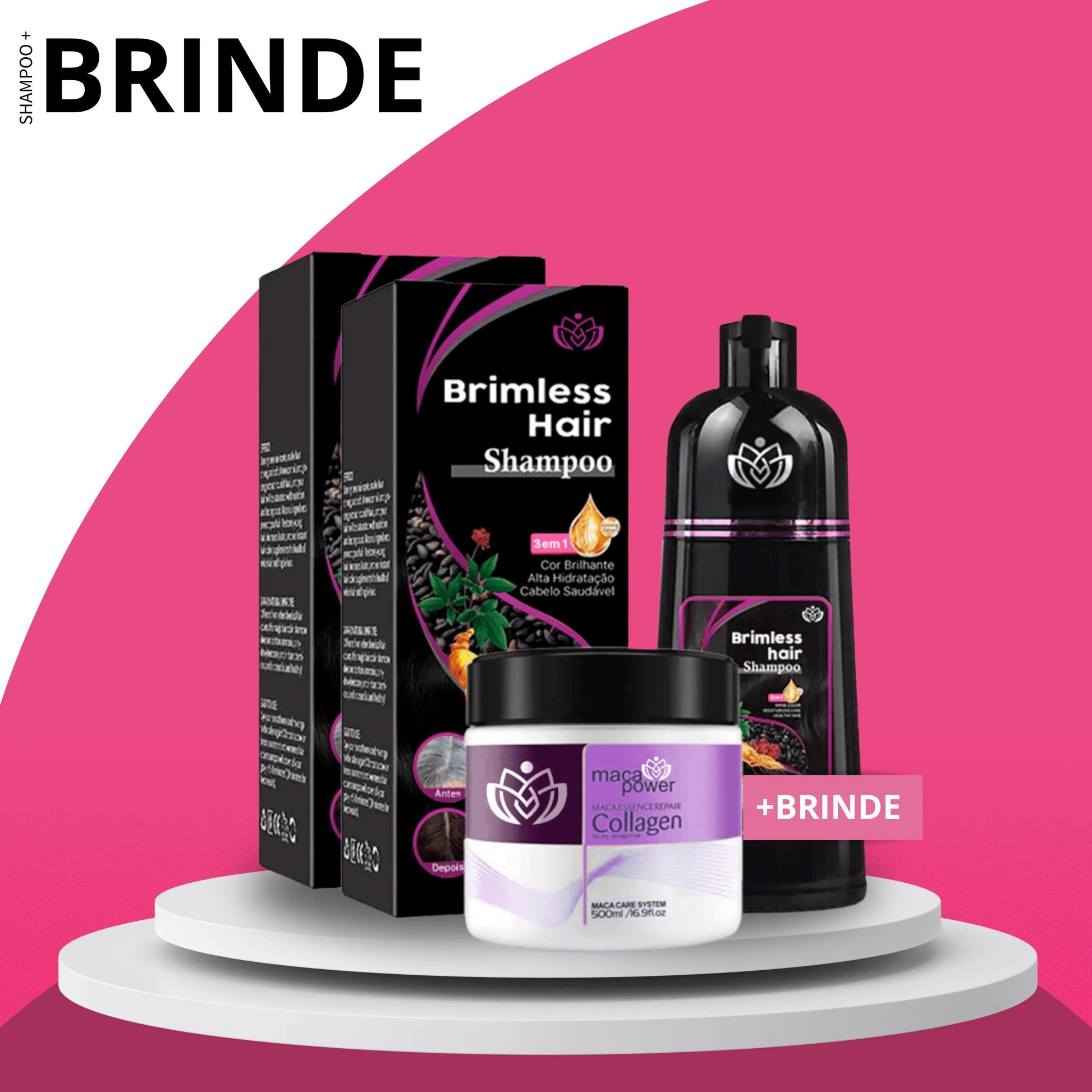 Shampoo Brimless Natural 3 em 1 (Dura até 6 meses!) + BRINDE EXCLUSIVO - Site oficial